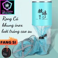 Rọng Đựng Cá Khung INOX Lưới Dù Tráng Cao Su EDIAO FANG SI Chính Hãng