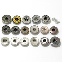 Rỗng Lắc Đầu Nút Quần Jean Quần Tổng Thể Nút Thắt Lưng Kim Loại Nút Thắt Lưng Đa Năng Nút Placket