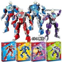Rong Lego Ultraman Galaxy Mecha Siêu Nhân Trẻ Em Lắp Ráp Giáo Dục Khối Xây Dựng Đồ Chơi Bé Trai Hạt Nhỏ 2.26