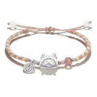 Rồng May Mắn Bánh Bao Chuyển Bện Năm Dây Đỏ Vòng Tay Năm Rồng Nam Nữ Cặp Đôi Vòng Tay 24.12.24