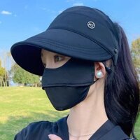 Rỗng Mũ Nữ Phiên Bản Nâng Cấp Đuôi Ngựa Mặt nạ Treo Đạt Đỉnh Mũ Chống Nắng Ngoài Trời Chống Tia Cực tím Mũ Xô #M319#