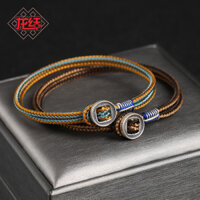 Rồng Nút Hợp Thời Trang Nam Dệt Tay Dây Tay 925 Nút Bạc Vòng Tay Nhỏ Niche Chiến Tranh Giữa Các Vì Sao Cặp Đôi Quà Tặng SLSS331