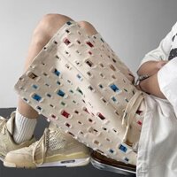 Rỗng Rách Quần Short Nam Thiết Kế Mỹ Sense Ruffian Đẹp Trai Quần bf Dạo Phố Rời Cặp Đôi Thường Ngày Năm Điểm Quần