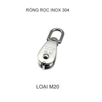 Ròng rọc Puly đơn bằng inox 304 không gỉ loại M20 đến M50 tùy chọn - Bạc-M20