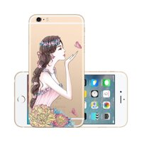 Rỗng Tranh Mềm Mại Ốp Lưng Điện thoại Apple iPhone 6 S Plus iPhone6S Plus 5.5 inch Trường Hợp Da Silicone Bảo Vệ Nhà Ở túi DIY Paintd ShellCovers Fexible Cao Su Chống Kích Hood [bonus]