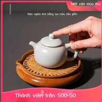 Rongshantang Mingjia Nồi đất sét màu tím lụa màu nâu với đế truyền dịch khô Lưu trữ nước Khay trà n