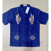 rongvang907-áo thêu hình,áo cổ tàu size M