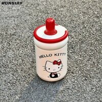 RONSIAY Cốc hút chân không  Bình nước cách nhiệt mèo đen Hello Kitty, Cốc giữ nhiệt bằng thép không gỉ hoạt hình 500ml