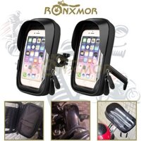 Ronxmor 1 Túi Đựng Điện Thoại Xe Máy Chống Thấm Nước Chống Mưa Xe Đạp Xe Máy Giá Đỡ Điện Thoại Xe Đạp Túi Điện Thoại Chắc Chắn 6.4 Inch Tay Cầm Giá Đỡ