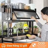 Room 65-85cm Kệ chén có nắp đậy-Kệ Để Bát Đĩa Đa Năng,Có tủ,Giá Để Đồ Chén Đĩa Trên Bồn Rửa Bát