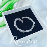 [Rosebee] Lắc tay vuông mạ vàng Ý thanh lịch, thời trang