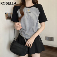 Rosella áo phông áo thun nữ croptop baby tee Casual Minimalist phổ biến Dễ thương WTX2430TDN 21Z240520