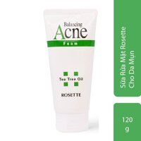 Rosette Sữa Rửa Mặt Rosette Balancing Tea Tree Oil Tinh Chất Tràm Trà Dành Cho Da Mụn Và Da Nhạy Cảm 120g