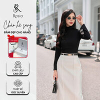 [ROSIA THIẾT KẾ] Áo thun giữ nhiệt cao cấp ROSIA, áo thun nữ ôm body chất liệu co giãn, mềm mịn làm ấm, thời trang