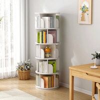 Rotating shelf, floor standing shelf, simple bookshelf, living room, students.