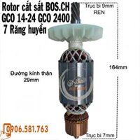 Rotor cắt sắt BOS.CH GCO 14-24 / GCO 2400 (7 Răng huyền - Thân 54 - Dài 209) dây đồng 220V - Tặng chổi than