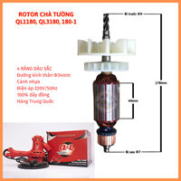 Rotor chà tường 4 Răng Dấu Sắc (QL1180, QL3180, 180-1) 220V - Tặng chổi than
