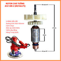 Rotor chà tường 6 Răng Dấu Sắc (180-2) 220V - Tặng chổi than