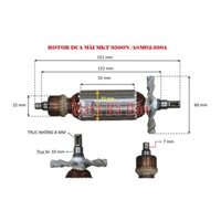 ROTOR DCA MÁY MÀI MKT N9500N / ASM02-100A (HÀNG CHUẨN DÂY ĐỒNG)