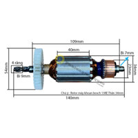 Rotor Máy Khoan Bosch GSB 13 RE Đường Kính Thân 34mm Hoặc Các Hãng Nhái Cùng Thông Số