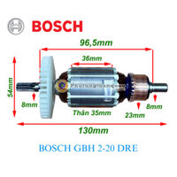 Rotor (Ruột) Máy Khoan Búa Bosch GBH 2-20 DRE, GBH 2-20 SRE | 7 Răng Thẳng, Thân 35mm Dây Đồng 100%