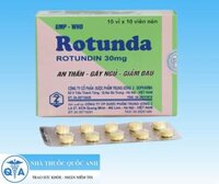 Rotunda điều trị mất ngủ hiệu quả hộp 10 vỉ x 10 viên
