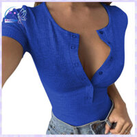 Rotyroya-áo liền thân ngắn tay màu trơn cho nữ