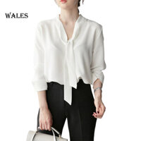 Rotyroya-midi Áo Sơ Mi Dài Thoải Mái Áo Sơ Mi Thời Trang Phối Ren Cổ Chữ V Nữ Công Sở Áo Hoàn Hảo Cho Bảo Hộ Lao Động