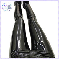 Rotyroya- Sang Trọng Nữ Giả Da Màu Trơn Cao Quần Quần Legging Slim Fit
