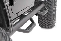 Rough Country Nerf Bar Hoop Steps (fits) 2007-2018 Jeep Wrangler JK | 4 Door | Drop Side Steps | Rock Sliders | 90764