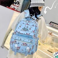 ROULING Ba lô đi học , Túi học sinh phụ kiện đi học Kuromi Hello Kitty, Túi đeo vai dung tích lớn dễ thương dành cho học sinh
