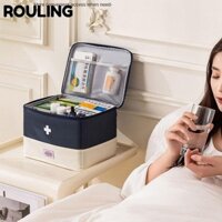 ROULING Hộp đựng thuốc , Túi y tế phân loại chống bụi và chống ẩm dung tích lớn, Túi đựng thuốc gấp du lịch Túi đựng thuốc tại nhà
