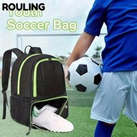 ROULING Túi bóng đá , Unisex có giá đỡ bóng Ngăn giày Ba lô bóng đá, Túi đựng thiết bị thể thao có độ ổn định lớn chống thấm nước thoáng khí cho bóng đá bóng chuyền bóng rổ