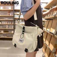 ROULING Túi xách , Túi đeo vai bằng Nylon có thể tái sử dụng, Thiết kế chống thấm nước Bông tai Kẹp túi đựng đồ bền Túi mua sắm