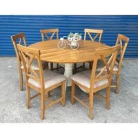 Round table dining set  Bộ bàn ăn xuất khẩu bàn tròn.