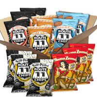 Route 11 Potato Chips, Combo Pack, kettle cooked in small batches, all natural, peanut free, gluten free, sustainable (Vegan Voyage)