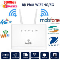 Router 4G WIFI, Lắp thẻ SIM để sử dụng WIFI,Bộ Phát Wifi Từ Sim 4g/5g LTE 4G CPE tốc độ 300Mbps 3 Cổng Lan
