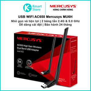 Router Mercusys USB MU6H Băng Tần Kép 633 Mbps