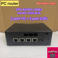 Router PC N3160 Pfsense, mikrotik, openWRT 4 cổng mạng intel
