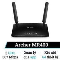 Router Wi-Fi băng tần kép 4G LTE AC1200 TP-Link Archer MR400