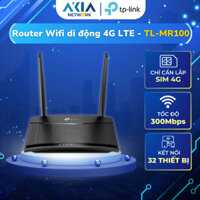 Router Wifi 4G di động TP-Link TL-MR100 LTE Chuẩn N 300Mbps, kết nối đến 32 thiết bị, chính hãng