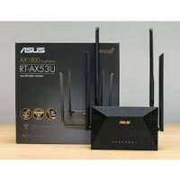 Router Wifi Asus RT-AX53U, Wifi 6, AX1800 1800Mbps, 4*Anten, 1*WAN+3*LAN Gigabit, VAT Viết cao