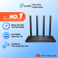 Router Wifi Băng Tần Kép TP-Link Archer C6 Gigabit AC1200 MU-MIMO - Hàng Chính Hãng