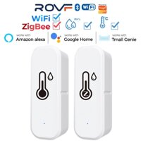 ROVF Cảm biến nhiệt độ & độ ẩm Tuya Zigbee/Wifi  Cho Alexa Google Home Nhiệt Kế Thông Minh Zigbee / WiF