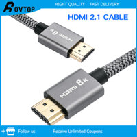 Rovtop Cáp HDMI 2.1 Cáp Máy Tính Xách Tay Sang TV 8K HDMI Sang HDMI 4K 120Hz 3D Ultra HD Tốc Độ Cao 48Gbps HDMI 2.1 Cho Màn Hình Máy Tính PS3/4 Công Tắc Dự Án Đồng Bộ Hóa Video Âm Thanh 8K HDMI 2.1