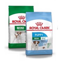 royal canin mini adult/puppy hạt cho giống chó nhỏ túi 800g