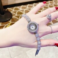 Royal Crown Đính Đá Chạy |Nữ Giới |Mặt Tròn |Lắc Tay Silver |Máy Pin (Quartz) |Size 26mm