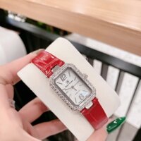 Royal Crown Mặt Chữ Nhật |Nữ Giới |Đính Đá |Dây Da Đỏ |Máy Pin (Quartz) |Size 20x30mm