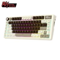 Royal Kludge RK L75 Mocha Grey 85 Key Diy Tri-Mode RGB Bàn phím cơ không dây Bluetooth 2.4G