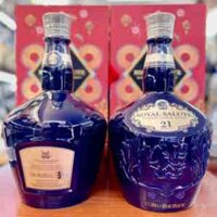 Royal Salute 21 bình sứ xanh hộp quà màu đỏ 700ml siêu sang